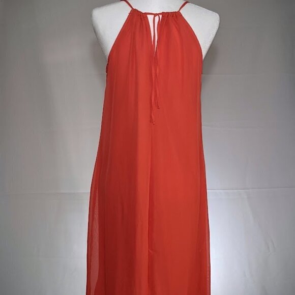 Old Navy Coral High-low Halter Dress - Picture 2 of 4